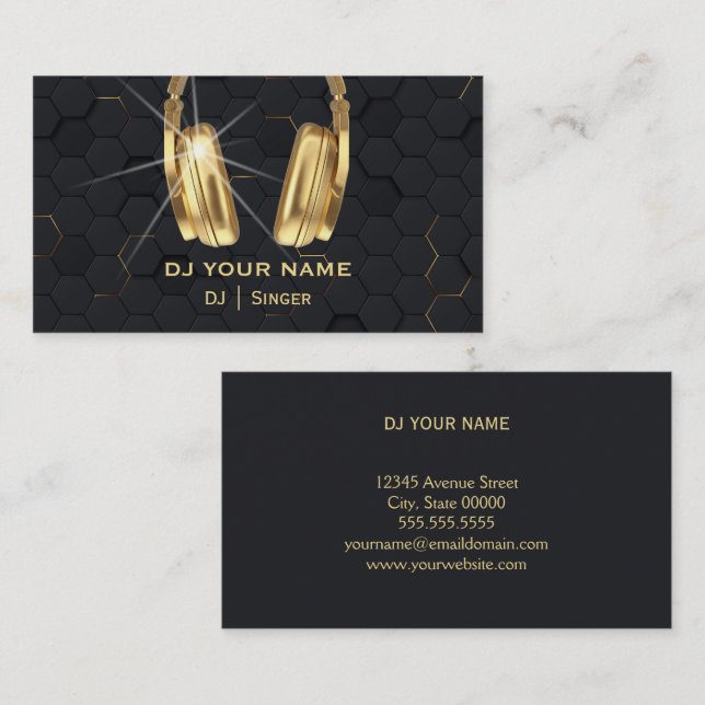 DJ Business Card Visitenkarte (Vorne/Hinten)