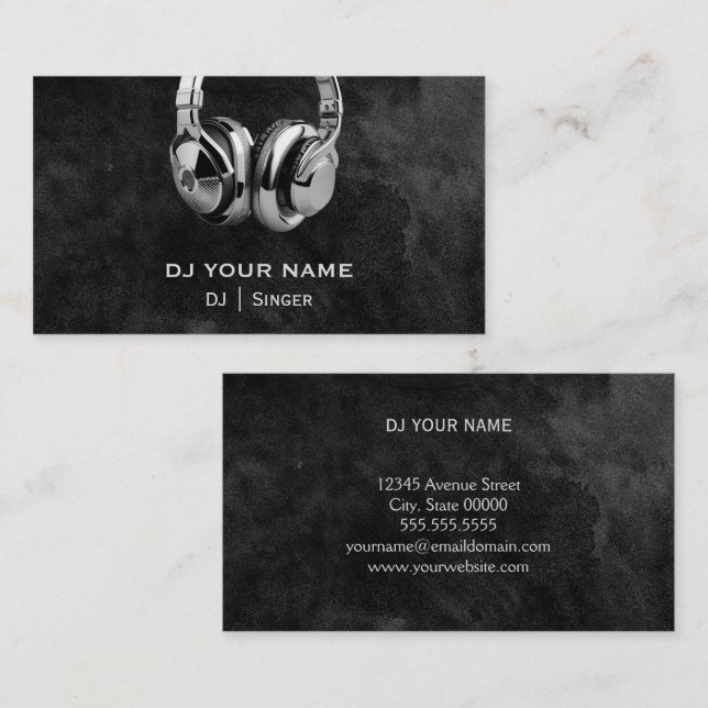 DJ Business Card Visitenkarte (Vorne/Hinten)