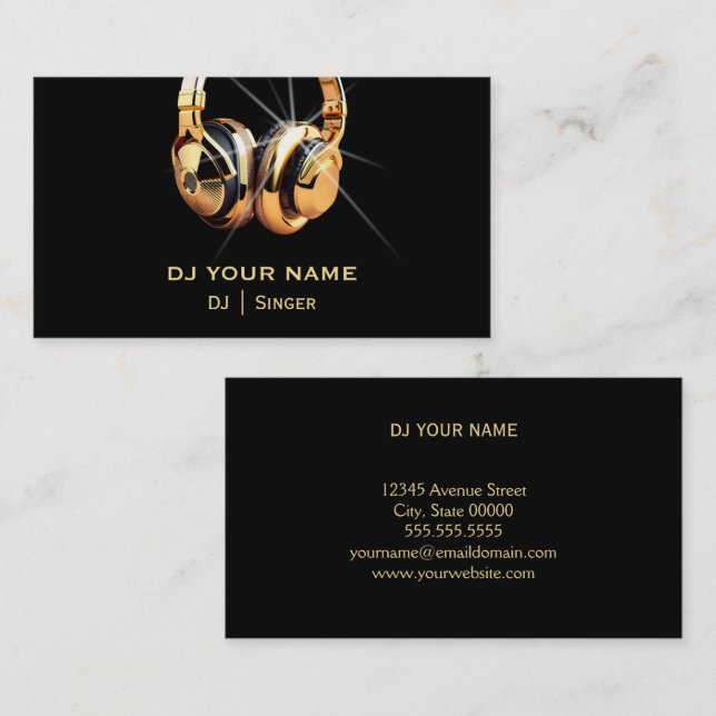 DJ Business Card Visitenkarte (Vorne/Hinten)