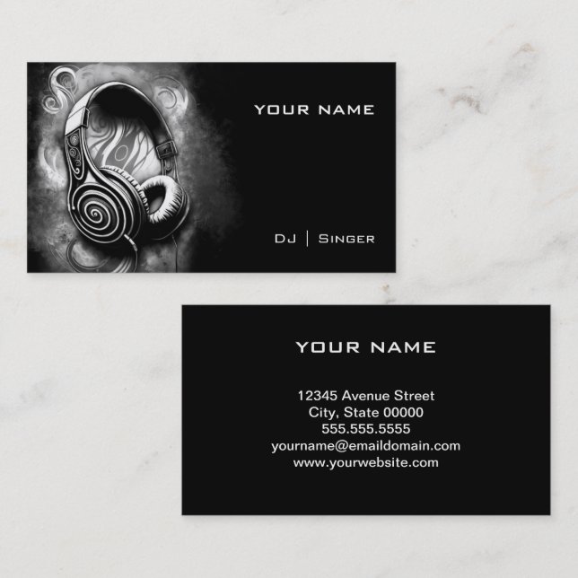DJ Business Card Visitenkarte (Vorne/Hinten)