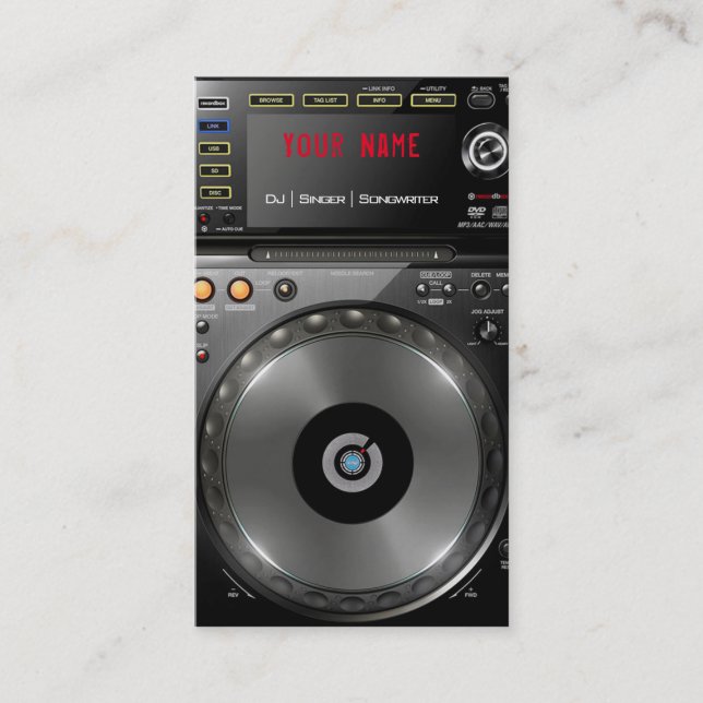 DJ Business Card Visitenkarte (Vorderseite)