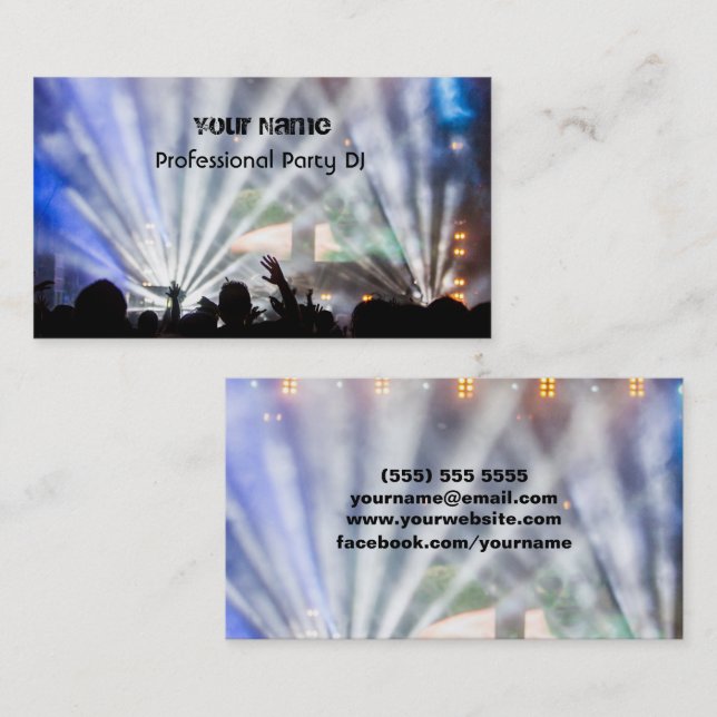DJ Business Card Visitenkarte (Vorne/Hinten)