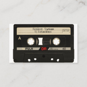 DJ Business Cards - Vintages Mixtape Visitenkarte