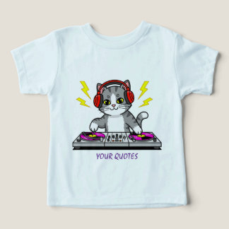 DJ Cat Cartoon – Illustration eines coolen Musikli