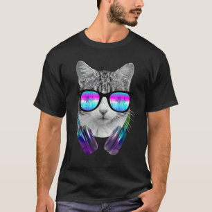 Dj Cat Kopfhörer Dj Kitten House Music Underground T-Shirt