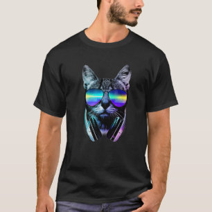 Dj Cat Kopfhörer T-Shirt