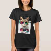 DJ Cat mit Cooler Style Sonnenbrille Headphone Mus