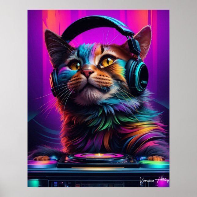 Dj cat  poster (Vorne)