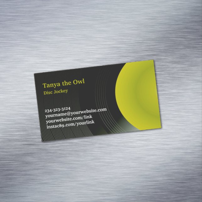DJ-CD-Hintergrund Magnetische Visitenkarte (Beispiel)