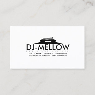 DJ CD Turntable Business Card Visitenkarte