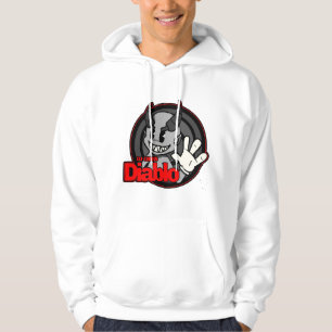 DJ CHRIS DIABLO LOGO 4 WEISSER HOODIE