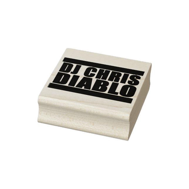 DJ CHRIS DIABLO LOGO RUBBER BRIEFMARKE MEDIUM GUMMISTEMPEL (Stempel)