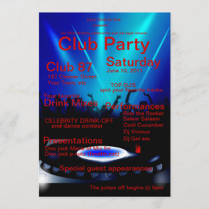 DJ Club Party Einladung