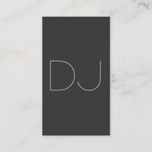 DJ Contemporary Gray Vertical Clean Visitenkarte
