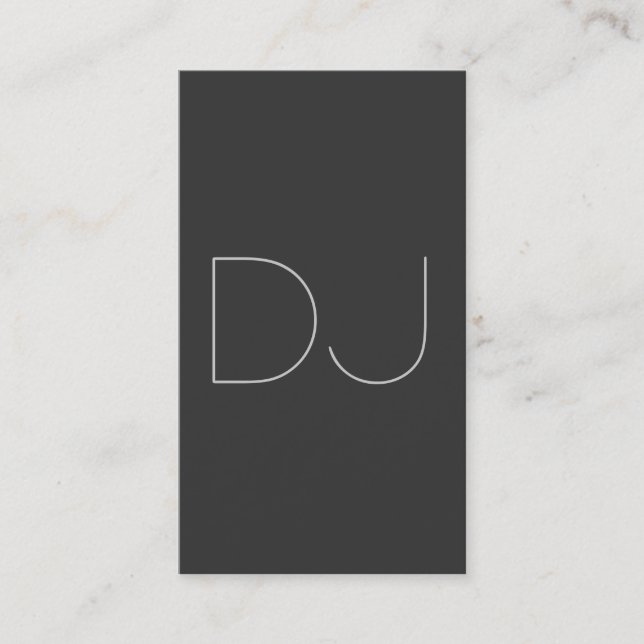 DJ Contemporary Gray Vertical Clean Visitenkarte (Vorderseite)