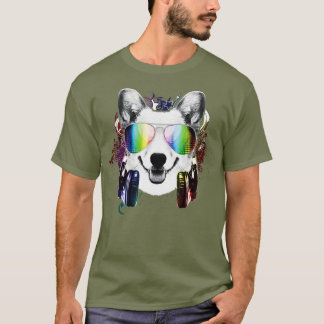 DJ Corgi Shirt Rave Music Dog