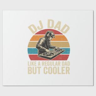DJ Dad, aber cooler Vintage-Sonnenuntergang-Vektor Geschenkpapier