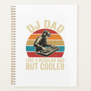 DJ Dad, aber cooler Vintage-Sonnenuntergang-Vektor Planer