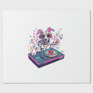 DJ Dalmatiner � EDM Rave Party Hund Geschenkpapier