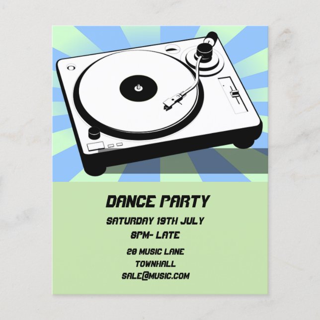 DJ Dance Party Disco Flyer (Vorne)