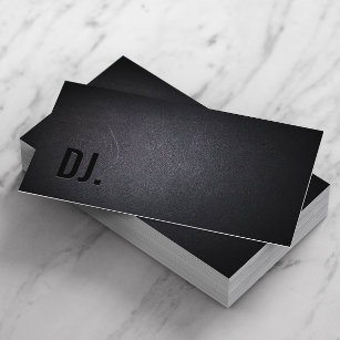 DJ Deejay Beruflich Black Bold Text Elegant Visitenkarte