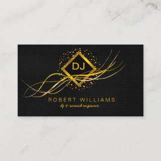DJ Deejay Beruflich Gold Imitats Music Teacher Visitenkarte