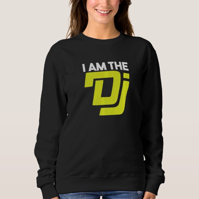Dj Deejay Party Music Club Kopfhörer Turntable Sweatshirt (Vorderseite)