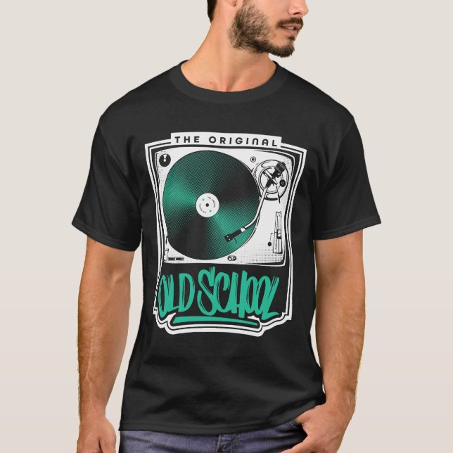 DJ - Die ursprüngliche alte Schule Turntable für V T-Shirt (Vorderseite)