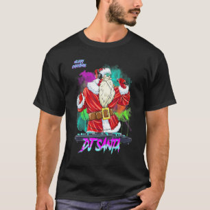 Dj Disc Jockey Edm Weihnachtsmann Weihnachten T-Shirt