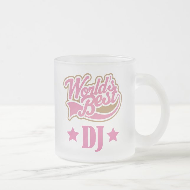 DJ-Disc-Jockey-Geschenk (Welten am besten) Mattglastasse (Rechts)