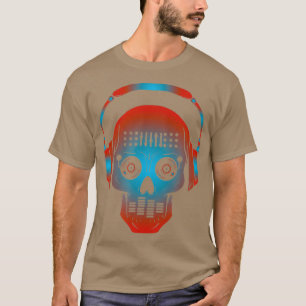 DJ Disc Jockey Totenkopf-Design für Plattenspieler T-Shirt