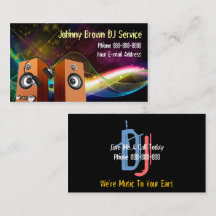 DJ Disk Jockey Business Card