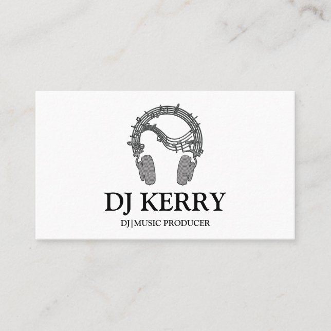 DJ Disk Jockey Electronic Business Card Visitenkarte (Vorderseite)