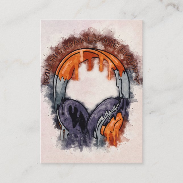 DJ Disk Jockey Electronic Business Card Visitenkarte (Vorderseite)