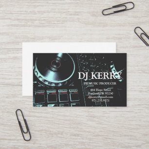 DJ Disk Jockey Electronic Visitenkarte
