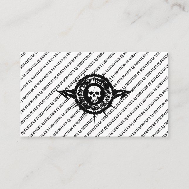 DJ Disk Jockey Services Dance Party Music Mixer Visitenkarte (Vorderseite)