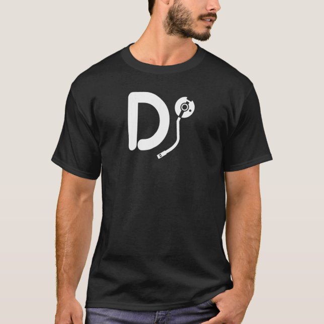 Dj Disk Jockey T Turntable Armdesign Music Inspir T-Shirt (Vorderseite)