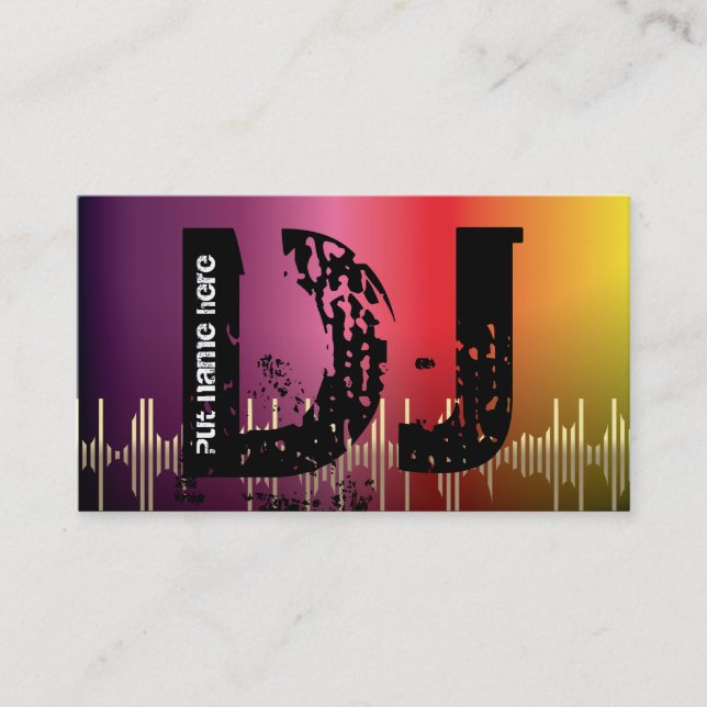 DJ Disk Jockey Visitenkarten Visitenkarte (Vorderseite)