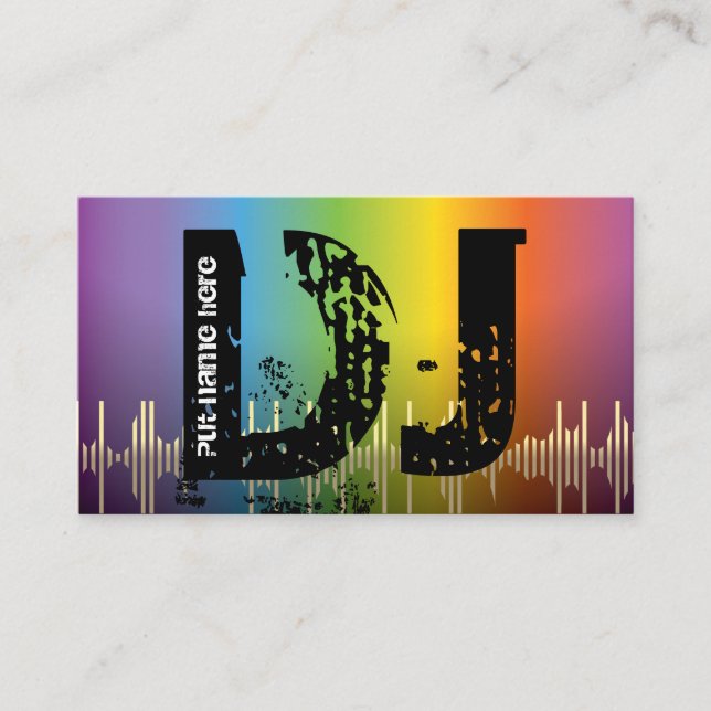 DJ Disk Jockey Visitenkarten Visitenkarte (Vorderseite)