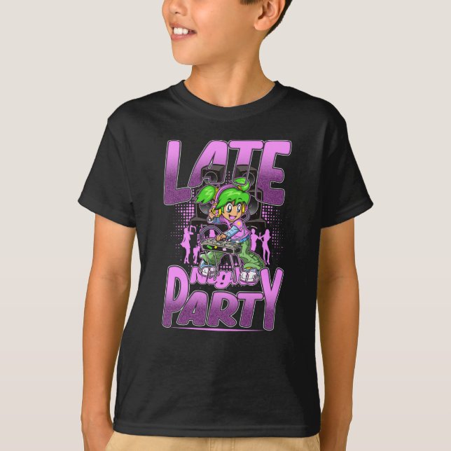 DJ Disk Jokey Turntable Party Music T-Shirt (Vorderseite)