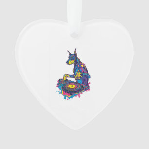 DJ Doberman – Club Vibe Party Hund Ornament