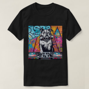 DJ Dog Graffiti Street Turntable Mixing T-Shirt