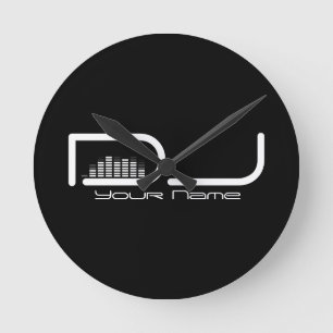 DJ-Entzerrer-Wanduhr Runde Wanduhr