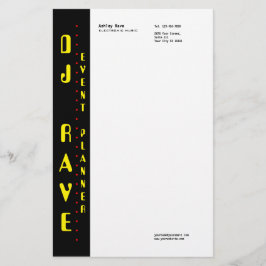 DJ Event Planner Stationery Briefpapier