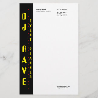 DJ Event Planner Stationery Briefpapier