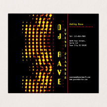 DJ Eventplaner Faltete Visitenkarte