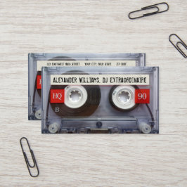 DJ Extraordinaire Kassettenband mit QR-Code Visitenkarte