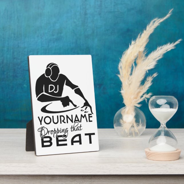 DJ-Farbpalette und Monogramm-Plakette Fotoplatte (Seite)