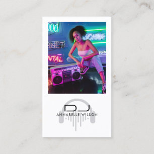 DJ Foto Modern Music Business Card Visitenkarte