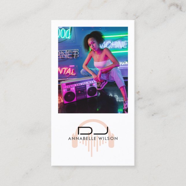 DJ Foto Moderne Musik  Visitenkarte (Vorderseite)